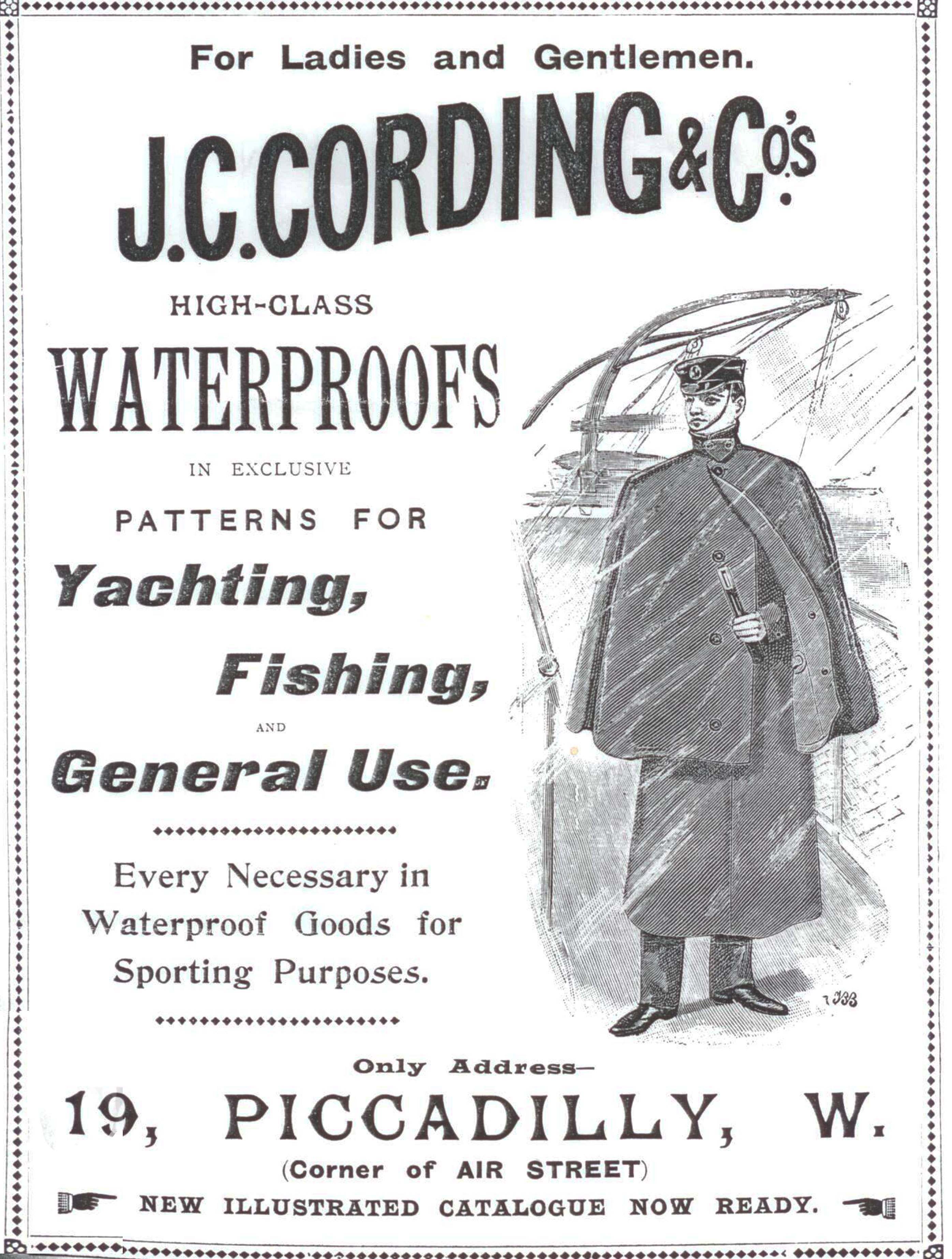 J C CORDINGS - WATERPROOFERS