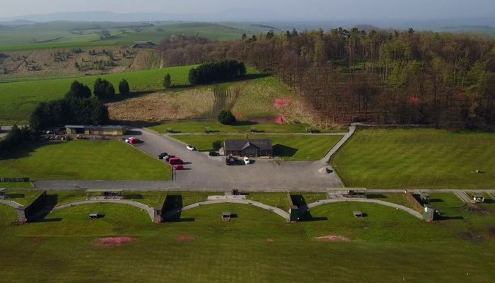 An overhead view of Coniston shooting grounds