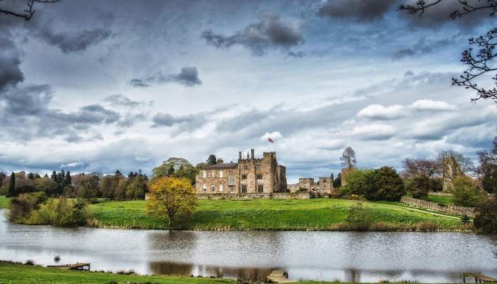 An image Ripley Castle on a cloudy summers day