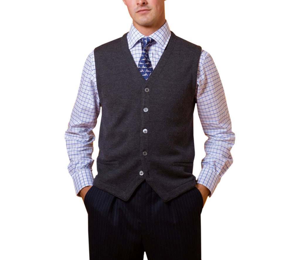 grey merino waistcoat